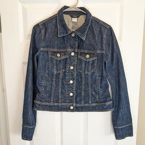 J. Crew Women's Blue Dark Wash Denim Trucker Jean Jacket Style 82535 Size Small